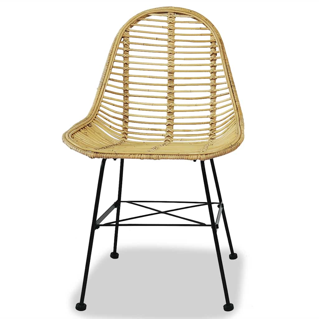 vidaXL Krzesła do jadalni, 4 szt., naturalny rattan