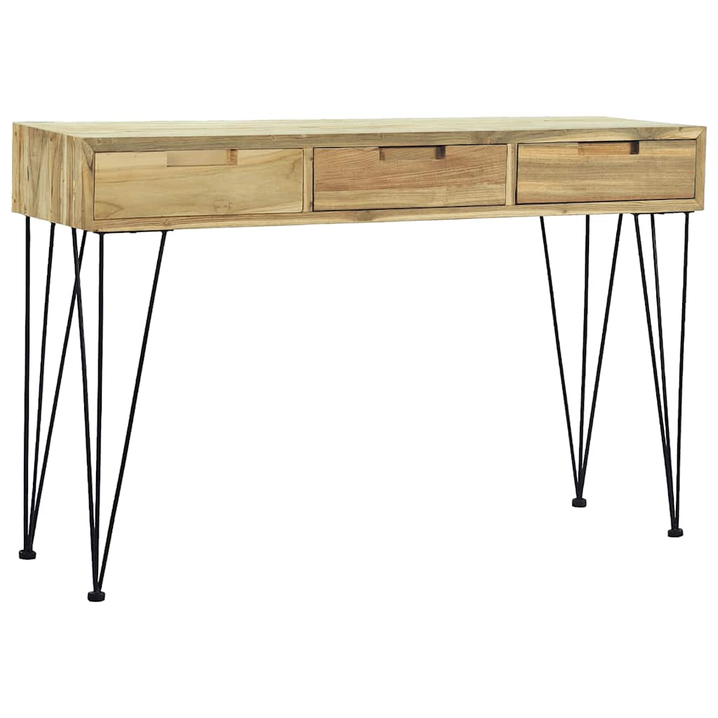 vidaXL Stolik konsola, 120 x 35 x 76 cm, lite drewno tekowe