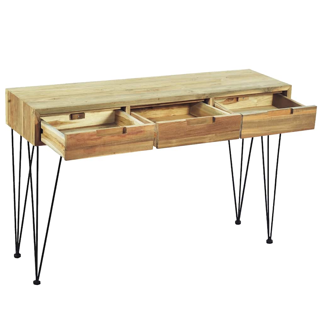 vidaXL Stolik konsola, 120 x 35 x 76 cm, lite drewno tekowe