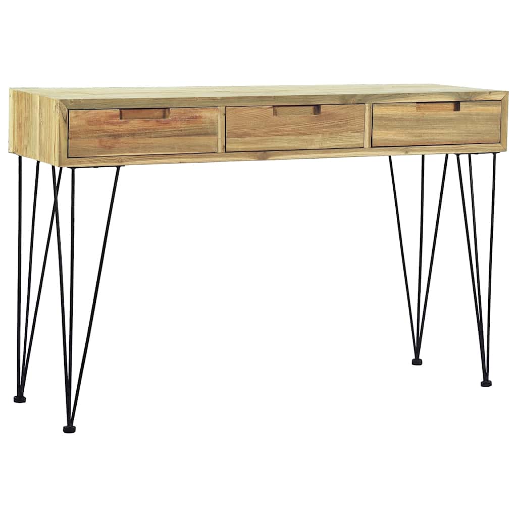 vidaXL Stolik konsola, 120 x 35 x 76 cm, lite drewno tekowe