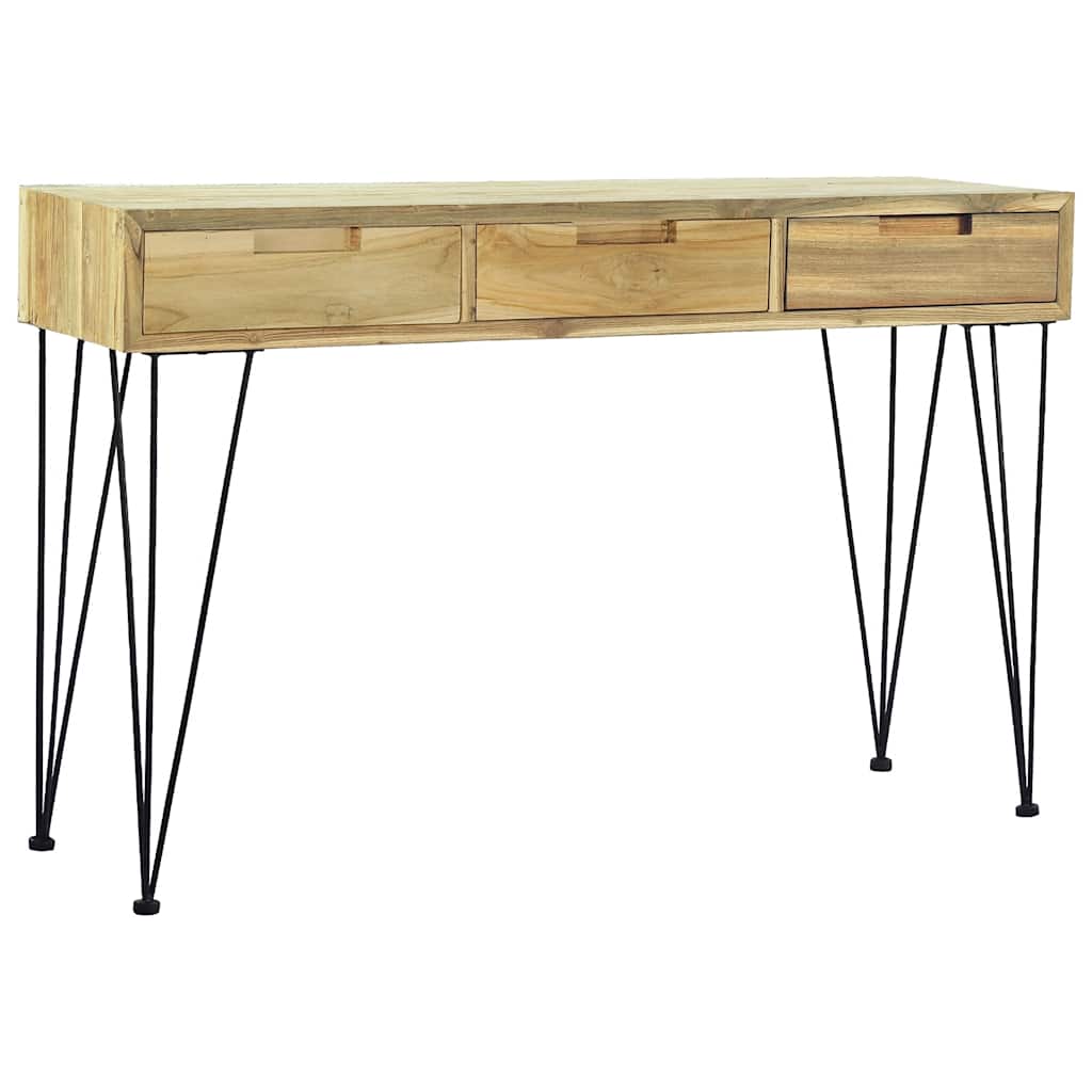 vidaXL Stolik konsola, 120 x 35 x 76 cm, lite drewno tekowe