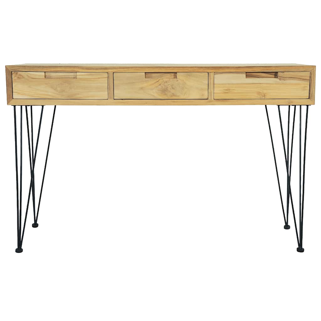 vidaXL Stolik konsola, 120 x 35 x 76 cm, lite drewno tekowe