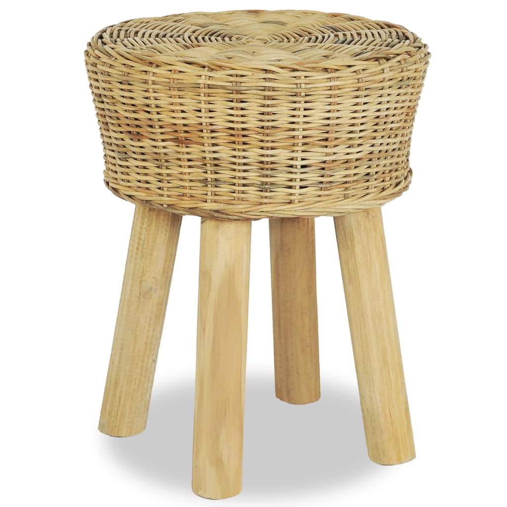 vidaXL Stołek barowy, naturalny rattan
