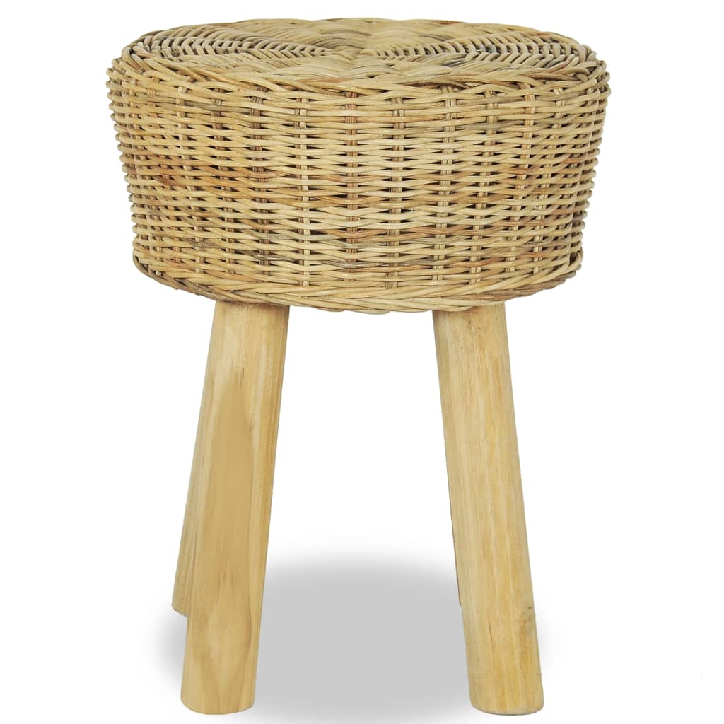 vidaXL Stołek barowy, naturalny rattan