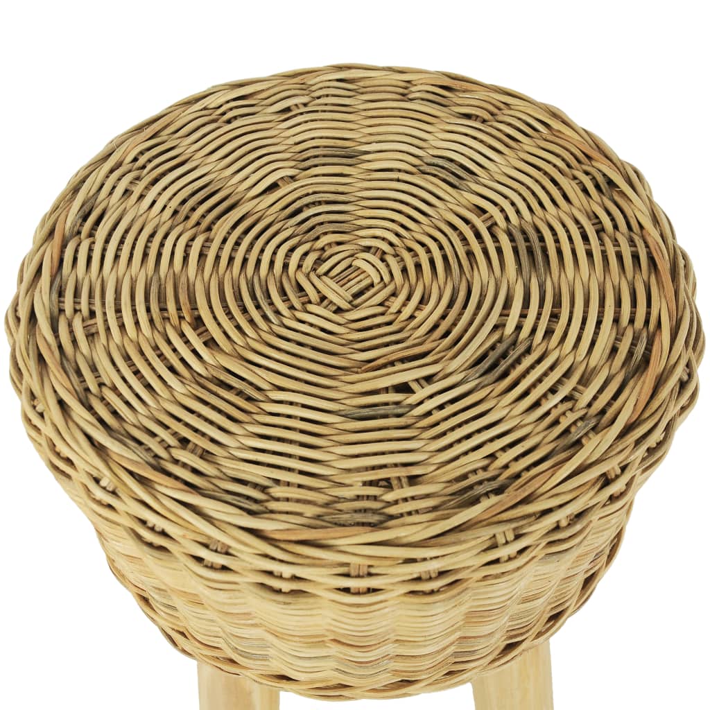 vidaXL Stołek barowy, naturalny rattan