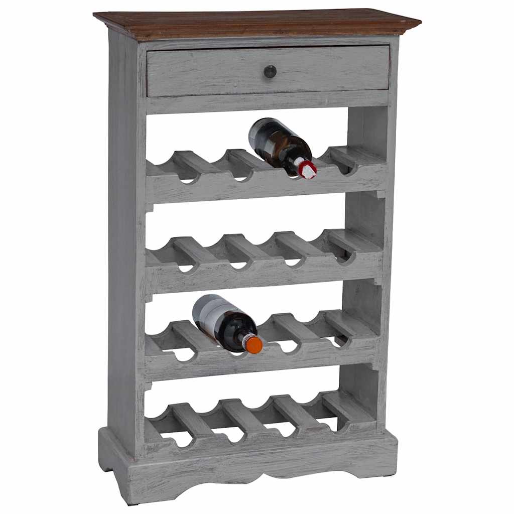 vidaXL Stojak na wino, lity mahoń, 55x23x85 cm