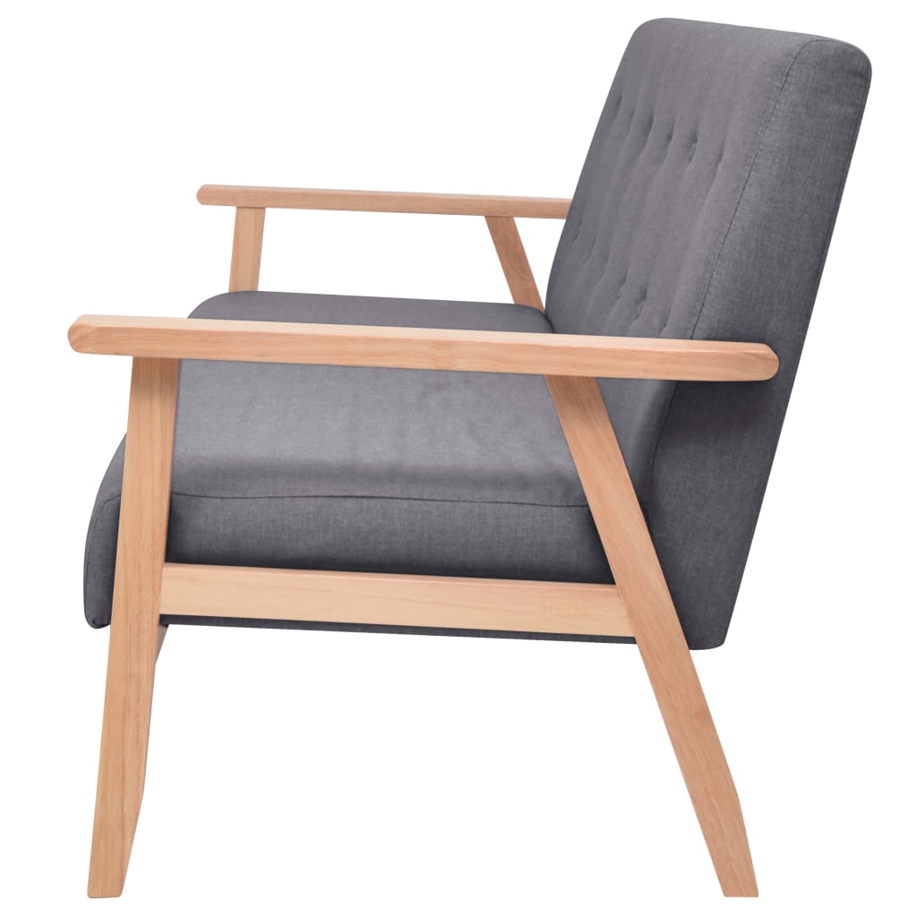 vidaXL 3 osobowa sofa tapicerowana, ciemnoszara