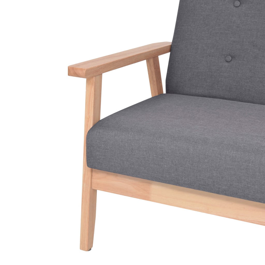 vidaXL 3 osobowa sofa tapicerowana, ciemnoszara