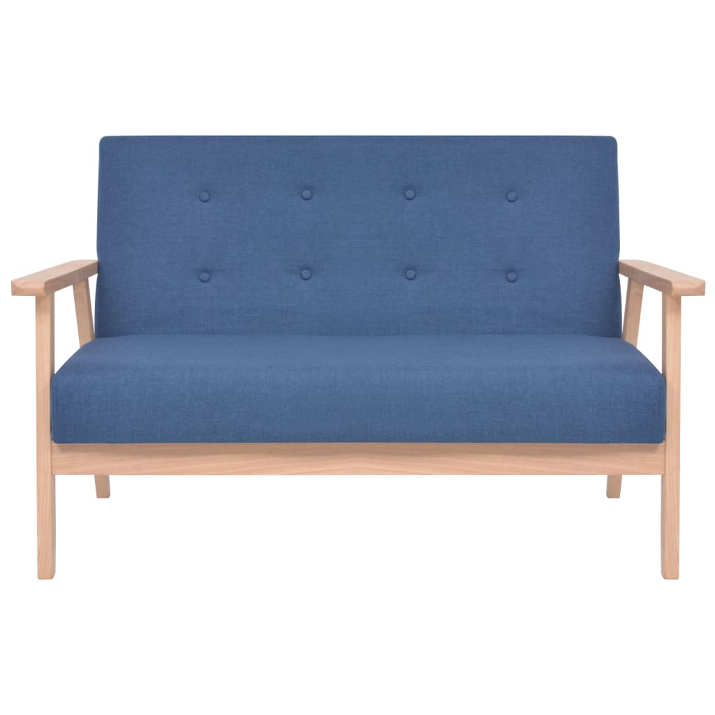 vidaXL 2-osobowa sofa tapicerowana, niebieska