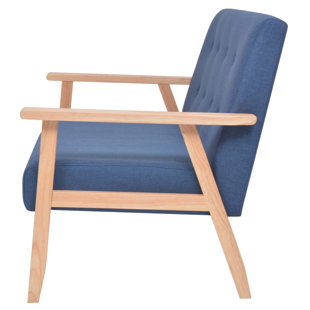 vidaXL 2-osobowa sofa tapicerowana, niebieska