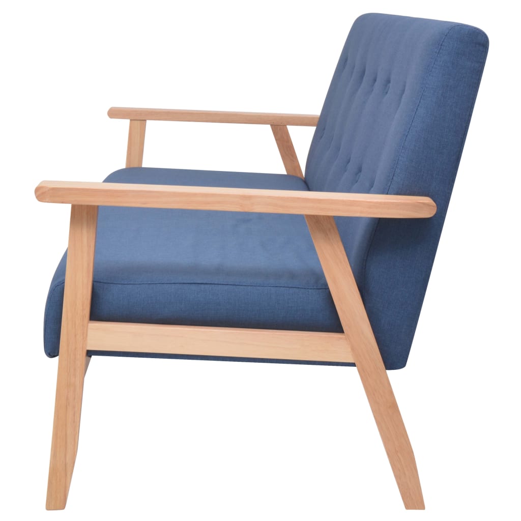 vidaXL 3-osobowa sofa tapicerowana, niebieska