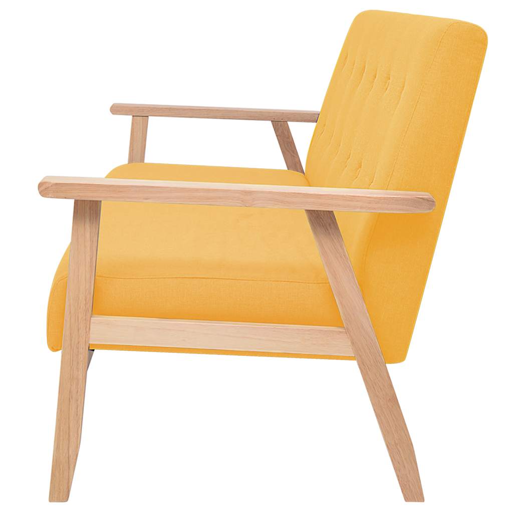 vidaXL 3-osobowa sofa tapicerowana, żółta
