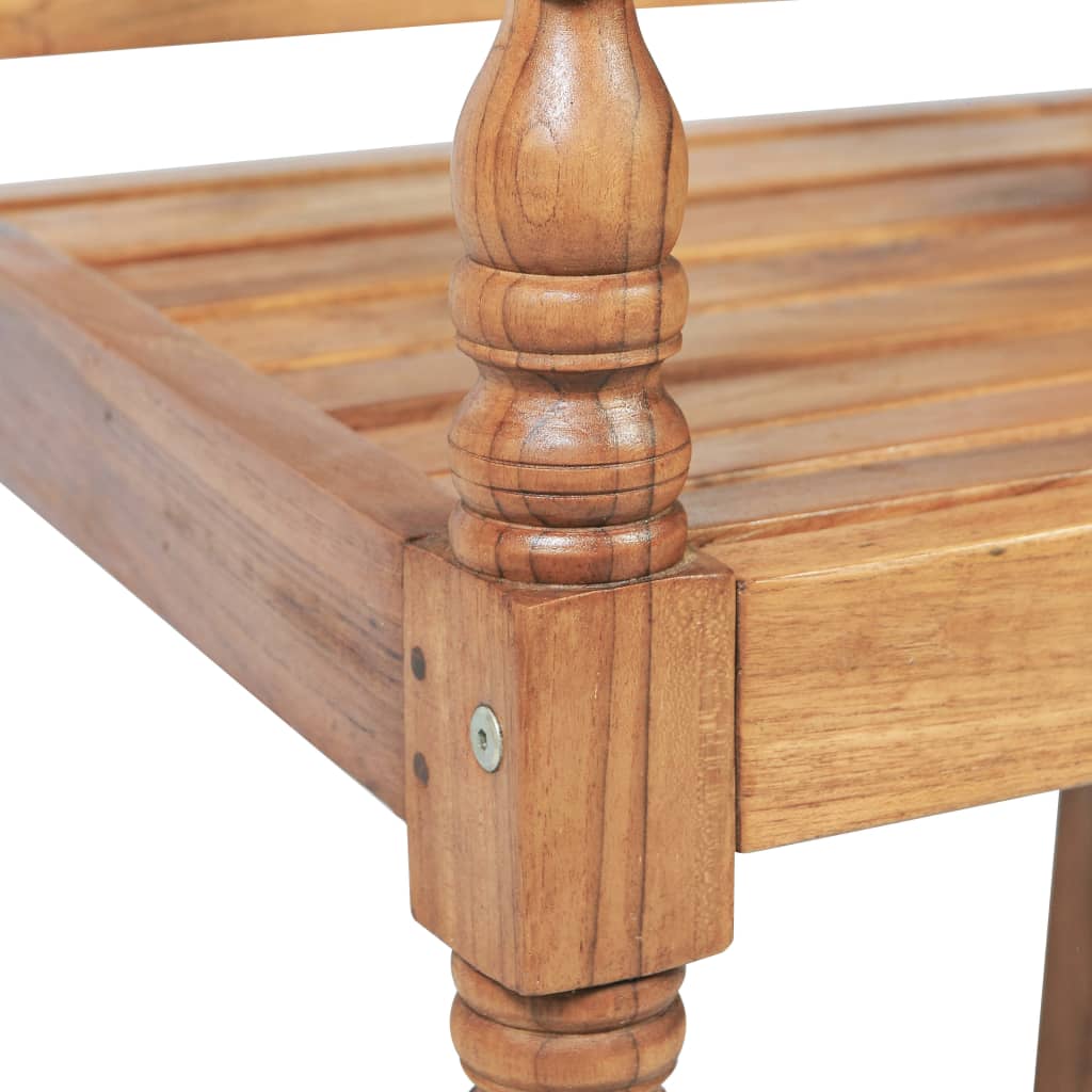 vidaXL Ławka Batavia z poduszkami, 150 cm, drewno tekowe
