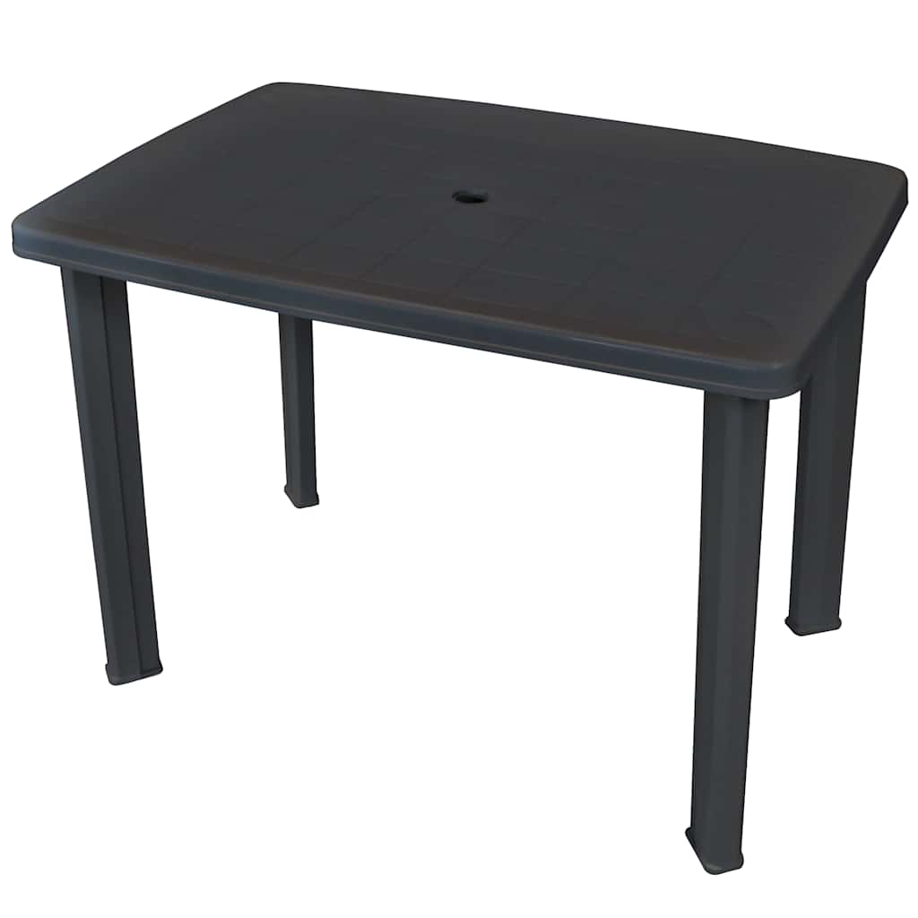 vidaXL Stół ogrodowy, antracytowy, 101 x 68 x 72 cm, plastikowy
