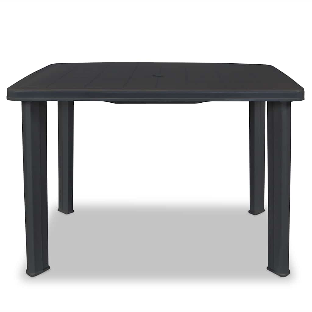 vidaXL Stół ogrodowy, antracytowy, 101 x 68 x 72 cm, plastikowy