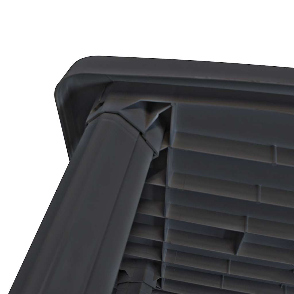 vidaXL Stół ogrodowy, antracytowy, 101 x 68 x 72 cm, plastikowy