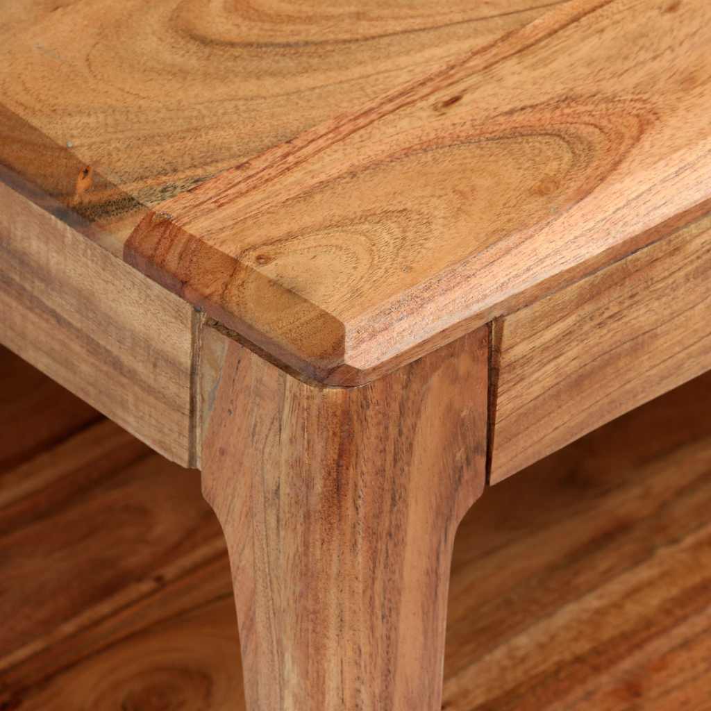 vidaXL Stolik kawowy z litego drewna, 88 x 50 x 38 cm