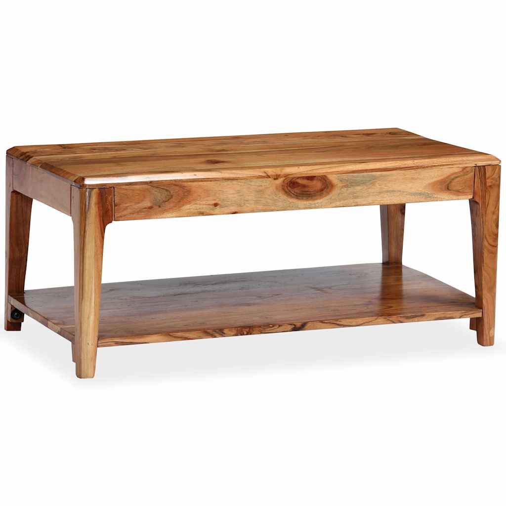 vidaXL Stolik kawowy z litego drewna, 88 x 50 x 38 cm