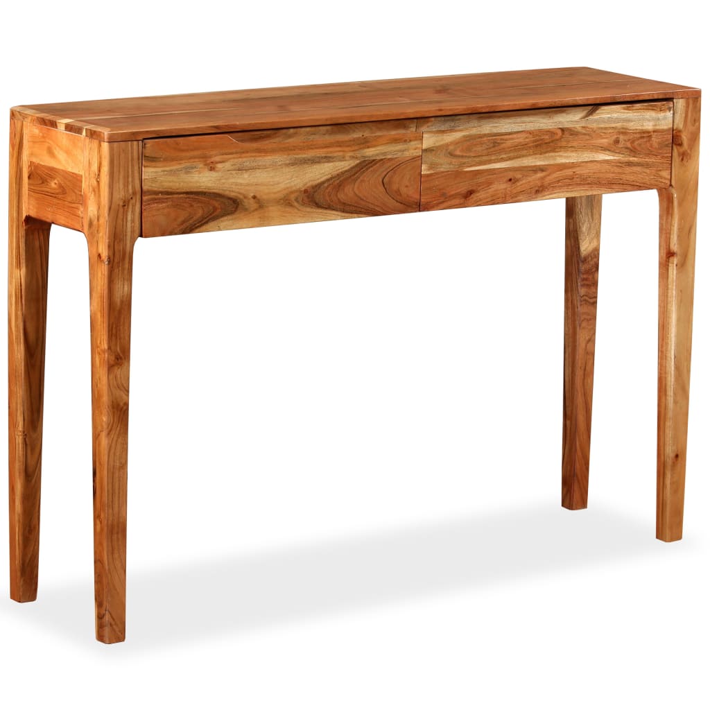 vidaXL Stolik typu konsola z litego drewna, 118 x 30 x 80 cm