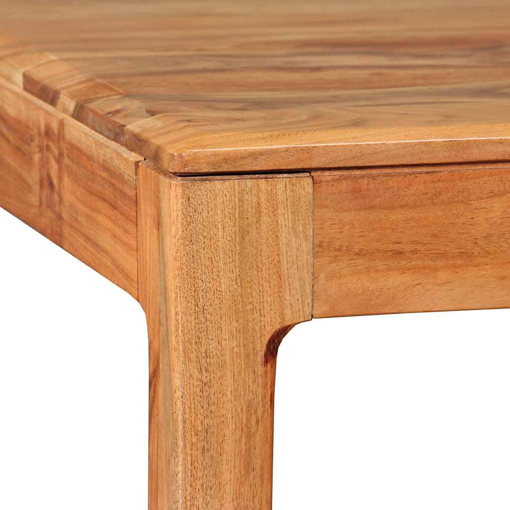 vidaXL Stół do jadalni z litego drewna, 118 x 60 x 76 cm