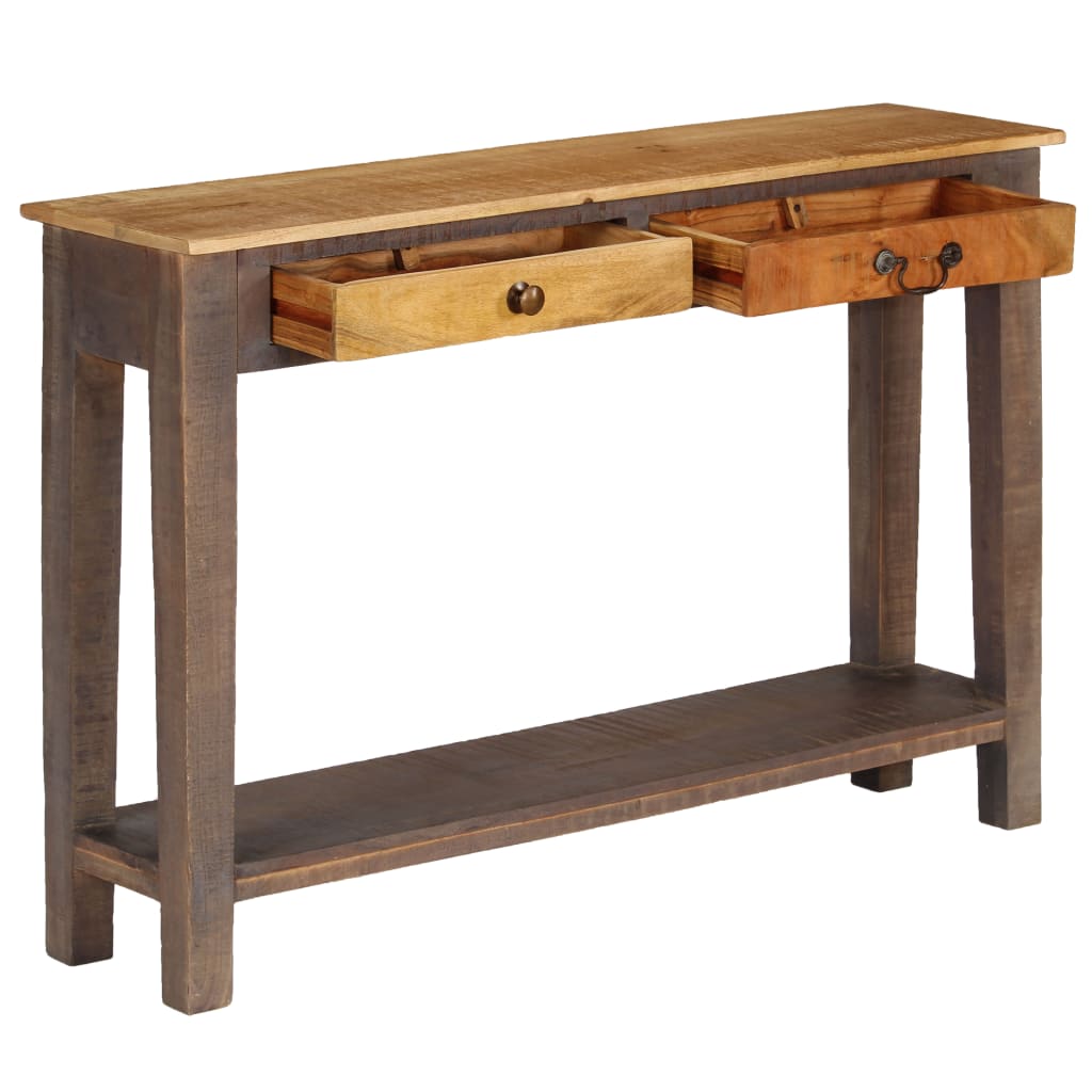 vidaXL Stolik typu konsola z litego drewna, vintage, 118 x 30 x 80 cm