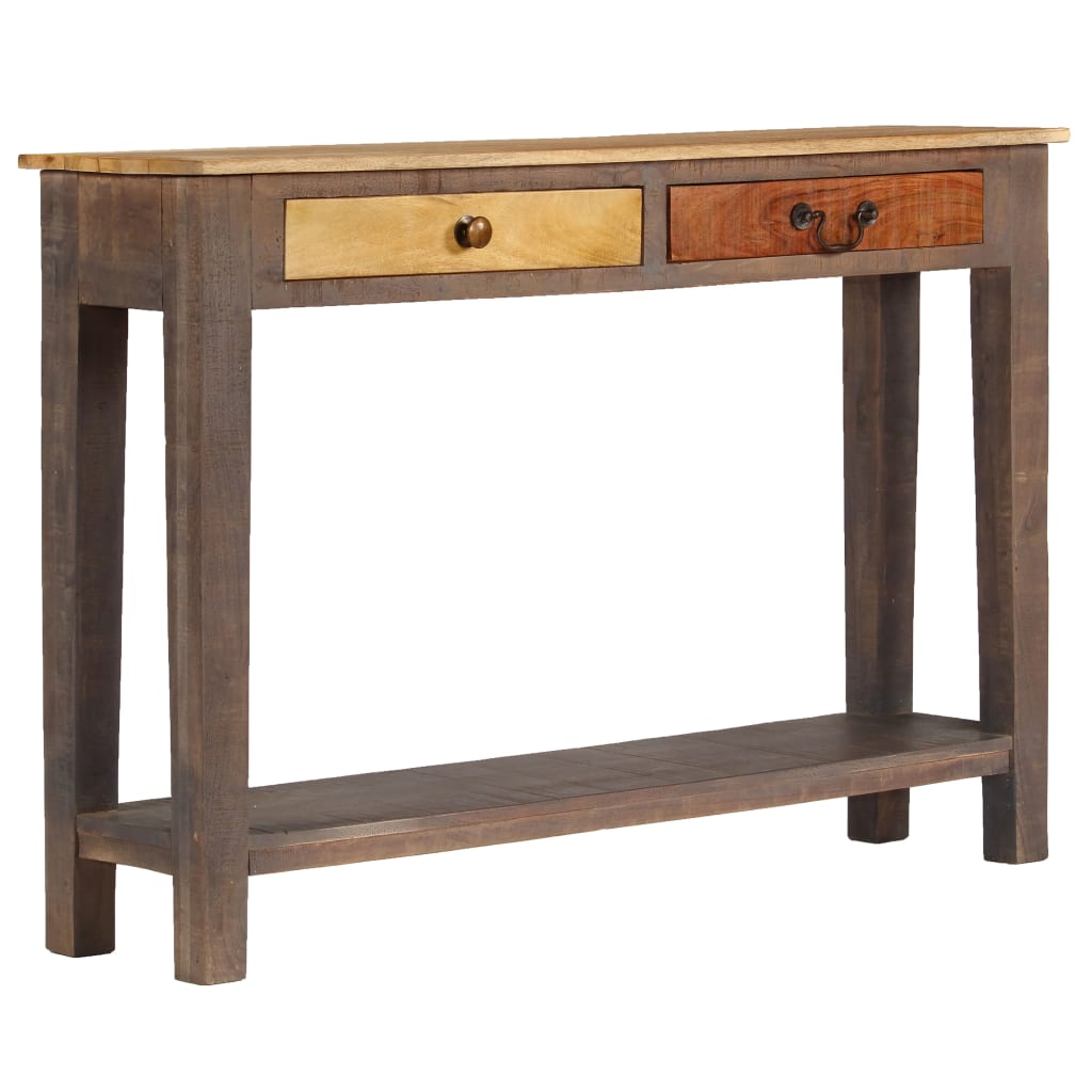 vidaXL Stolik typu konsola z litego drewna, vintage, 118 x 30 x 80 cm