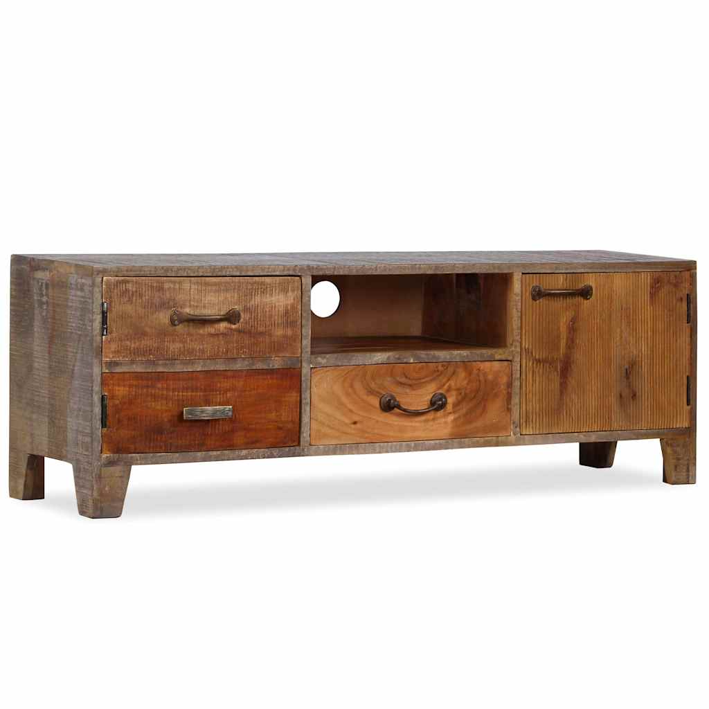 vidaXL Szafka vintage pod telewizor, lite drewno, 118 x 30 x 40 cm