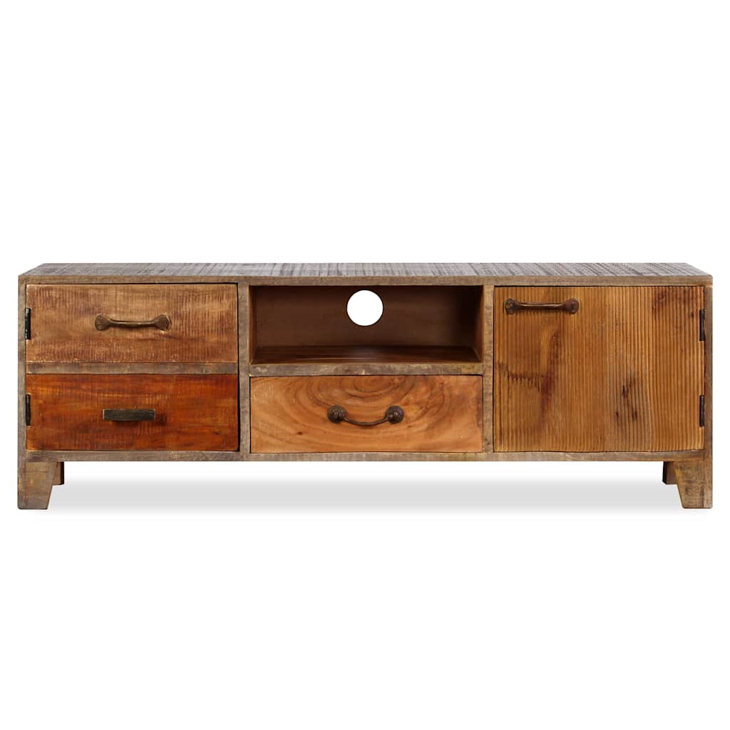 vidaXL Szafka vintage pod telewizor, lite drewno, 118 x 30 x 40 cm