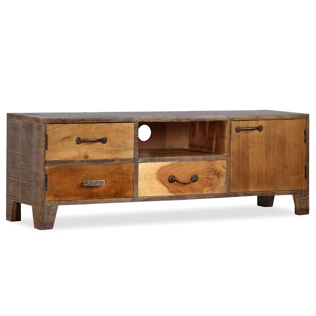 vidaXL Szafka vintage pod telewizor, lite drewno, 118 x 30 x 40 cm