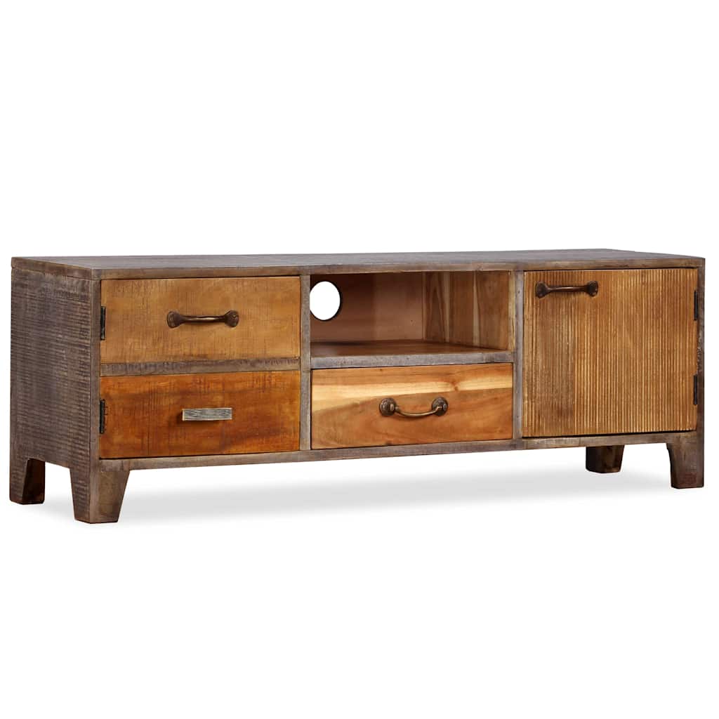 vidaXL Szafka vintage pod telewizor, lite drewno, 118 x 30 x 40 cm