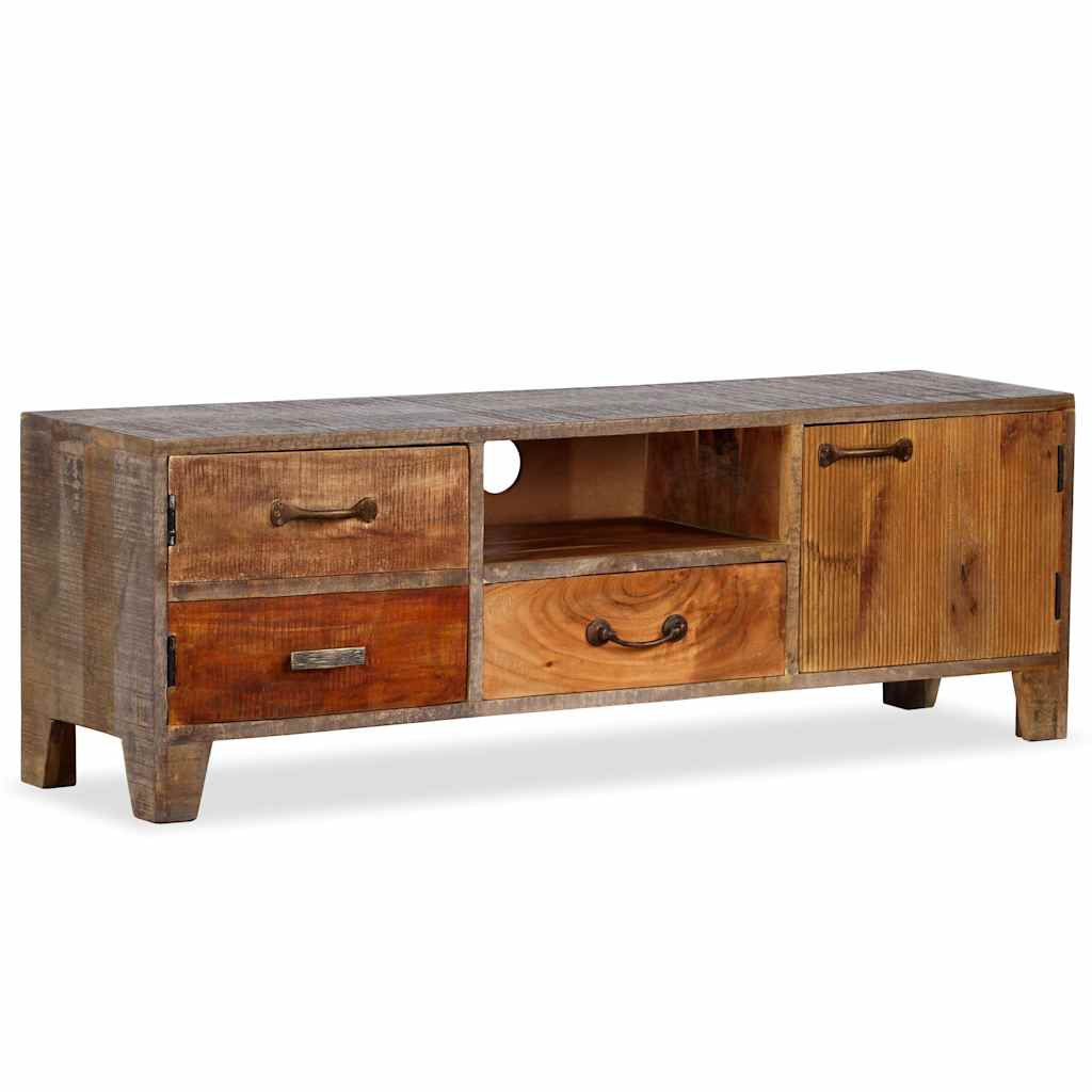 vidaXL Szafka vintage pod telewizor, lite drewno, 118 x 30 x 40 cm