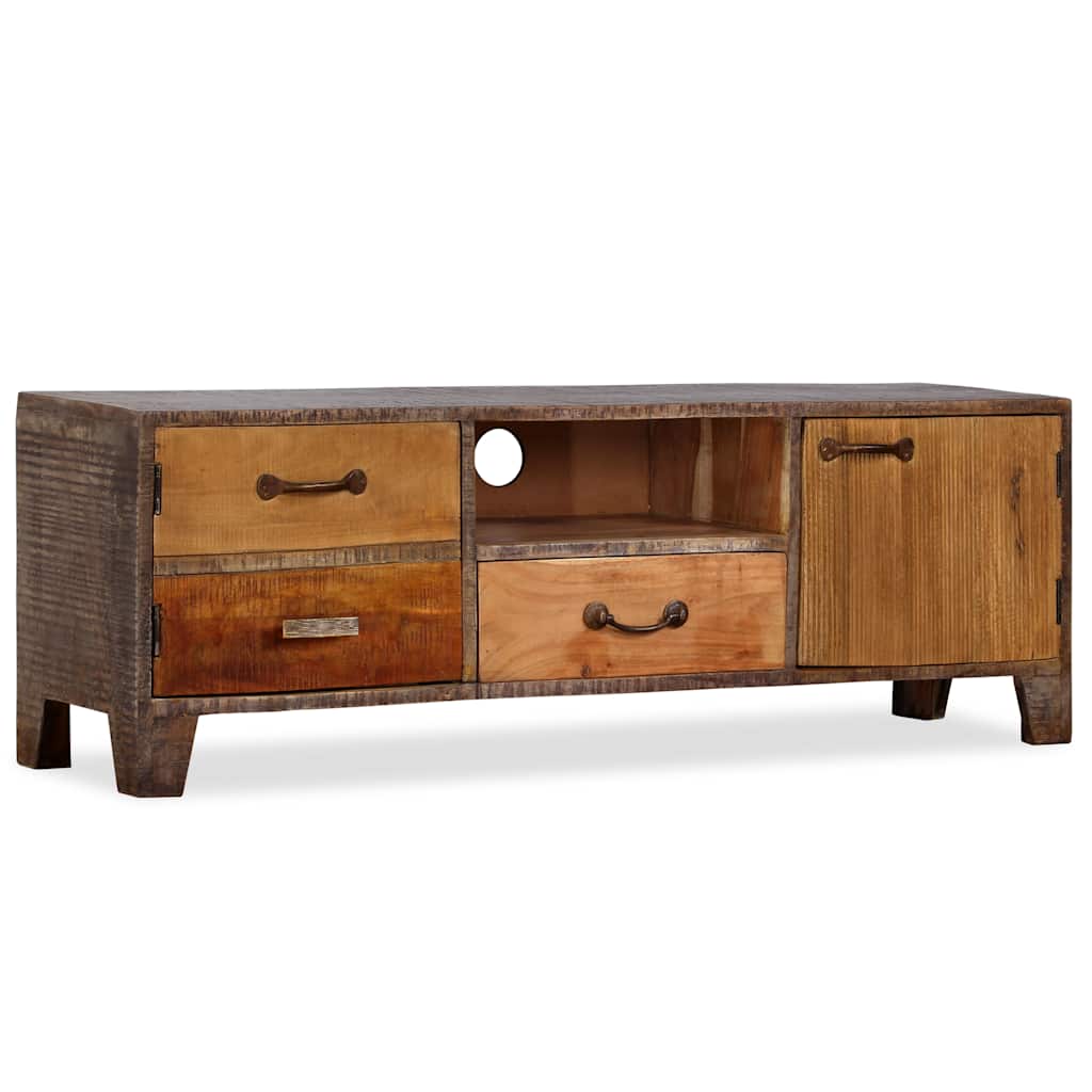 vidaXL Szafka vintage pod telewizor, lite drewno, 118 x 30 x 40 cm