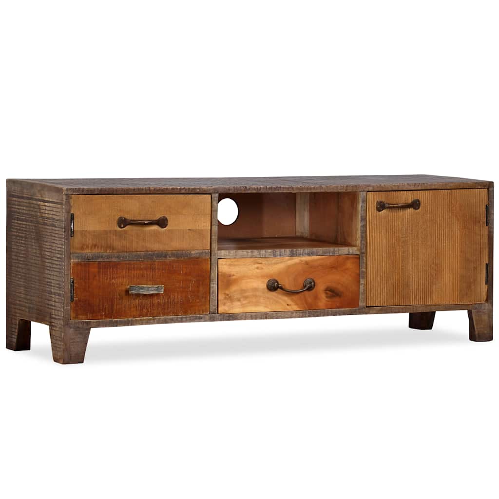 vidaXL Szafka vintage pod telewizor, lite drewno, 118 x 30 x 40 cm