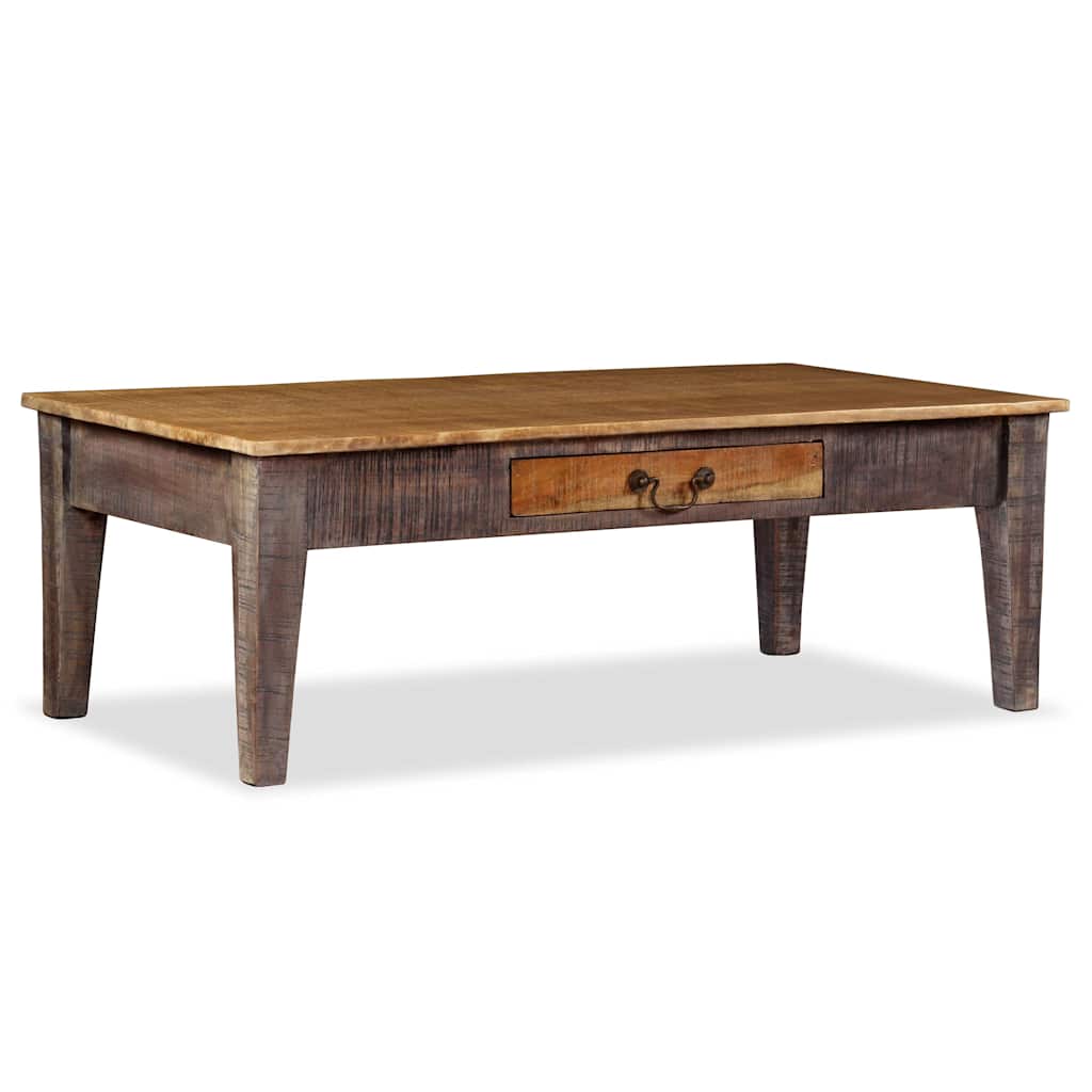 vidaXL Stolik kawowy w stylu vintage, lite drewno, 118 x 60 x 40 cm