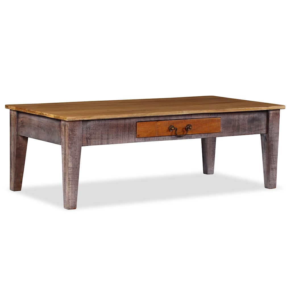 vidaXL Stolik kawowy w stylu vintage, lite drewno, 118 x 60 x 40 cm