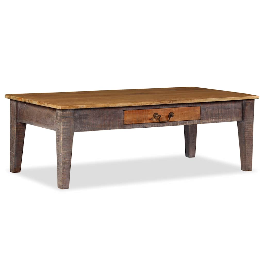 vidaXL Stolik kawowy w stylu vintage, lite drewno, 118 x 60 x 40 cm