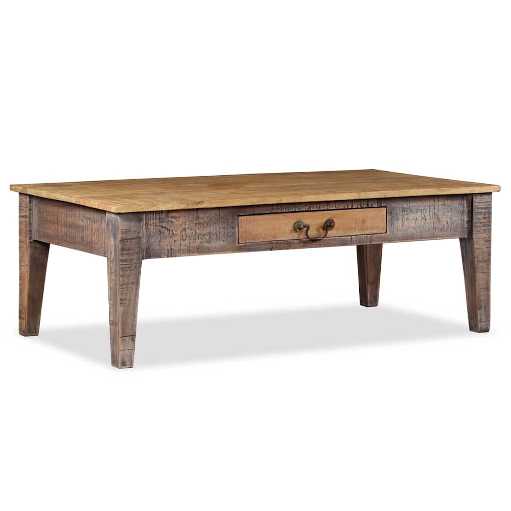 vidaXL Stolik kawowy w stylu vintage, lite drewno, 118 x 60 x 40 cm