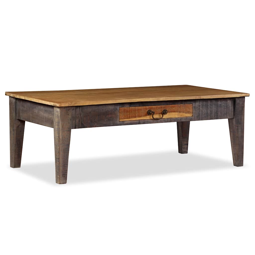vidaXL Stolik kawowy w stylu vintage, lite drewno, 118 x 60 x 40 cm