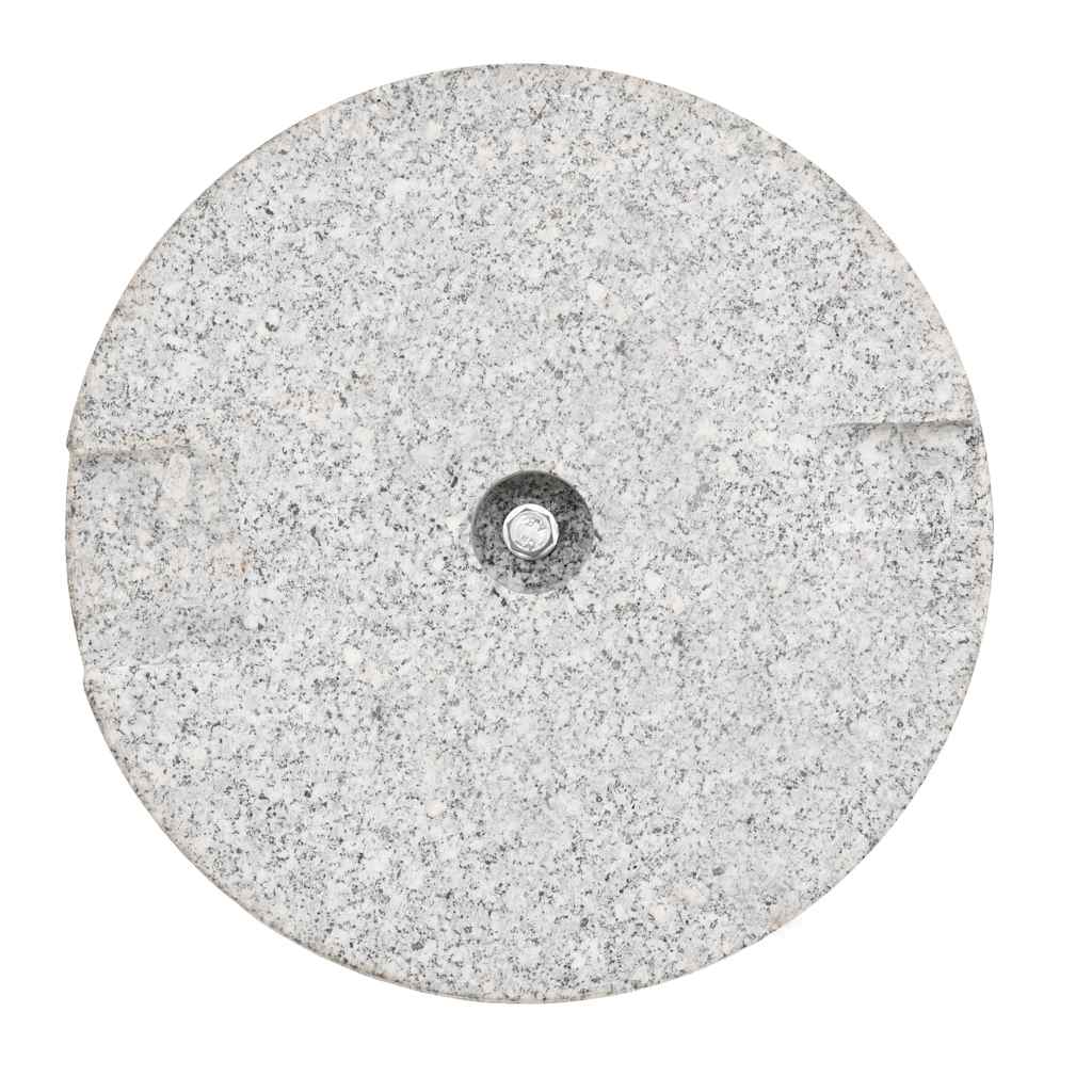 vidaXL Okrągła podstawa pod parasol, granitowa, 20 kg