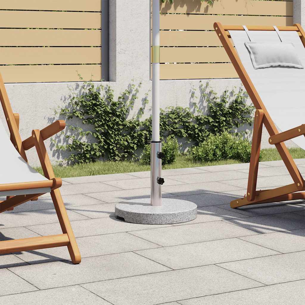 vidaXL Okrągła podstawa pod parasol, granitowa, 20 kg