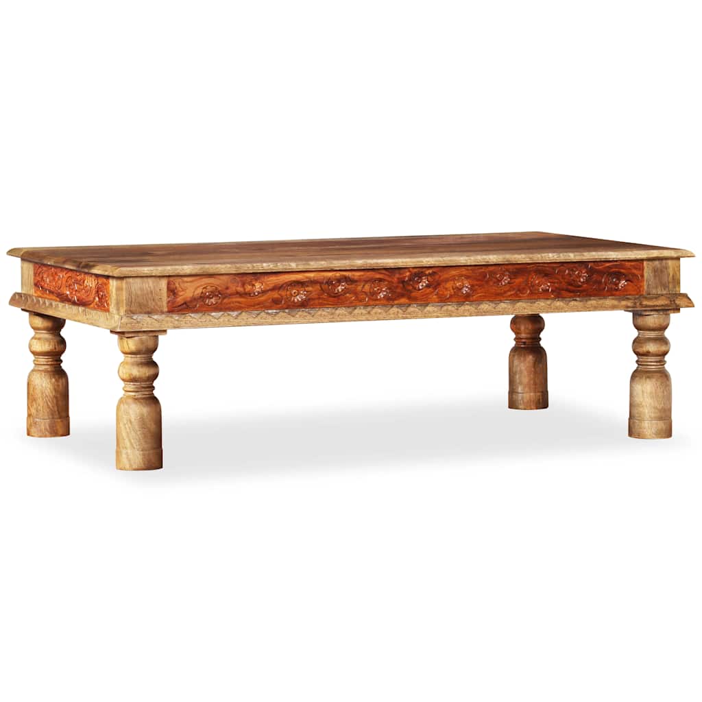 vidaXL Stolik kawowy z litego drewna akacjowego i mango, 110x60x38 cm