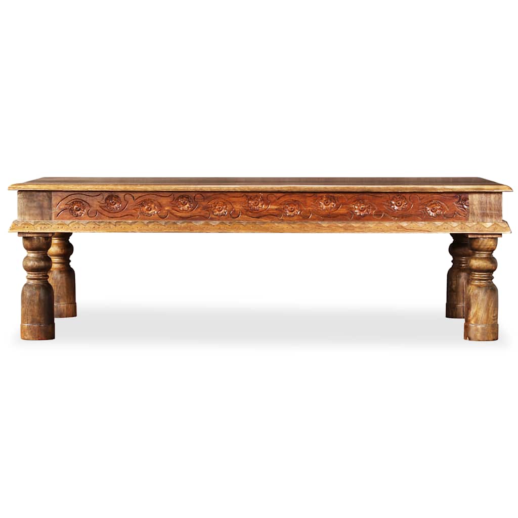 vidaXL Stolik kawowy z litego drewna akacjowego i mango, 110x60x38 cm