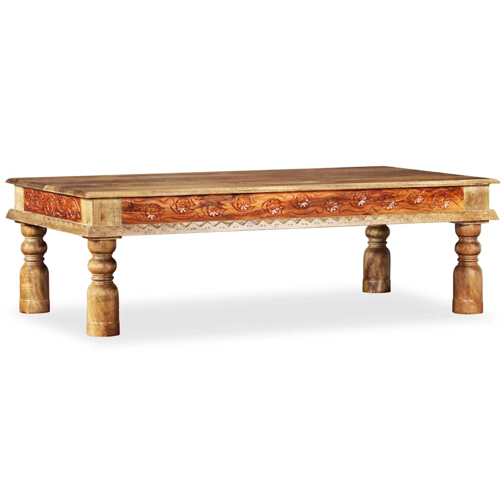 vidaXL Stolik kawowy z litego drewna akacjowego i mango, 110x60x38 cm