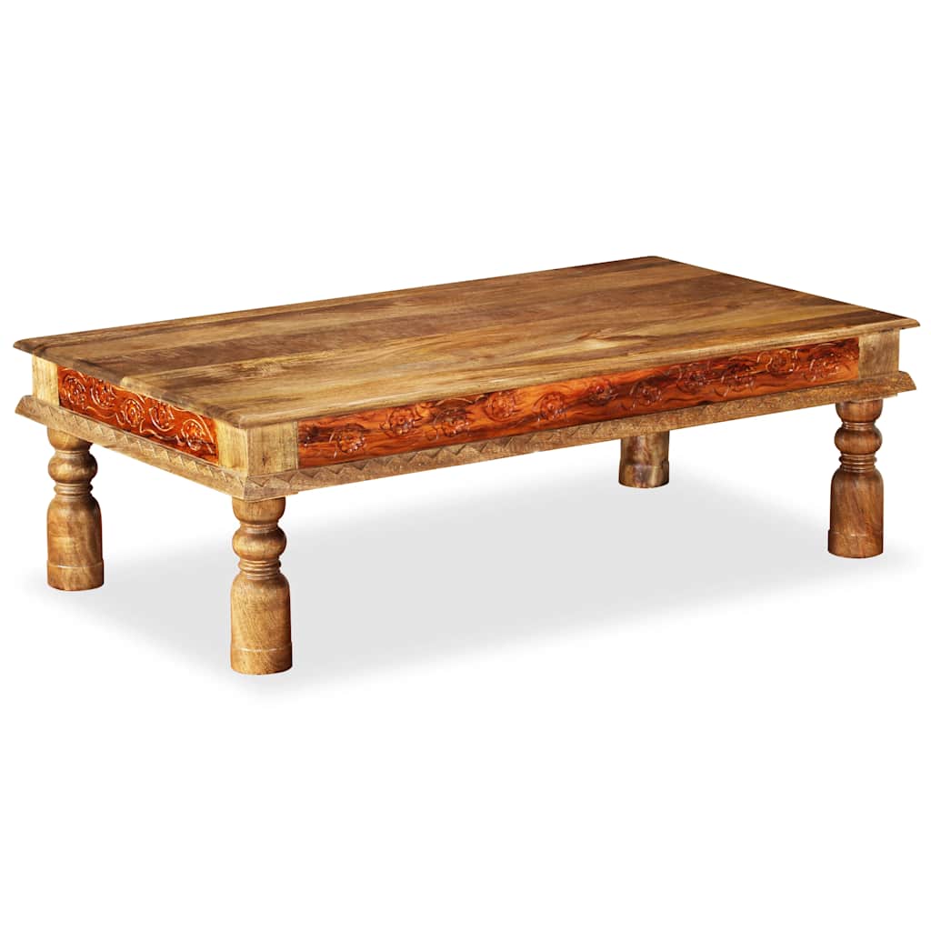 vidaXL Stolik kawowy z litego drewna akacjowego i mango, 110x60x38 cm