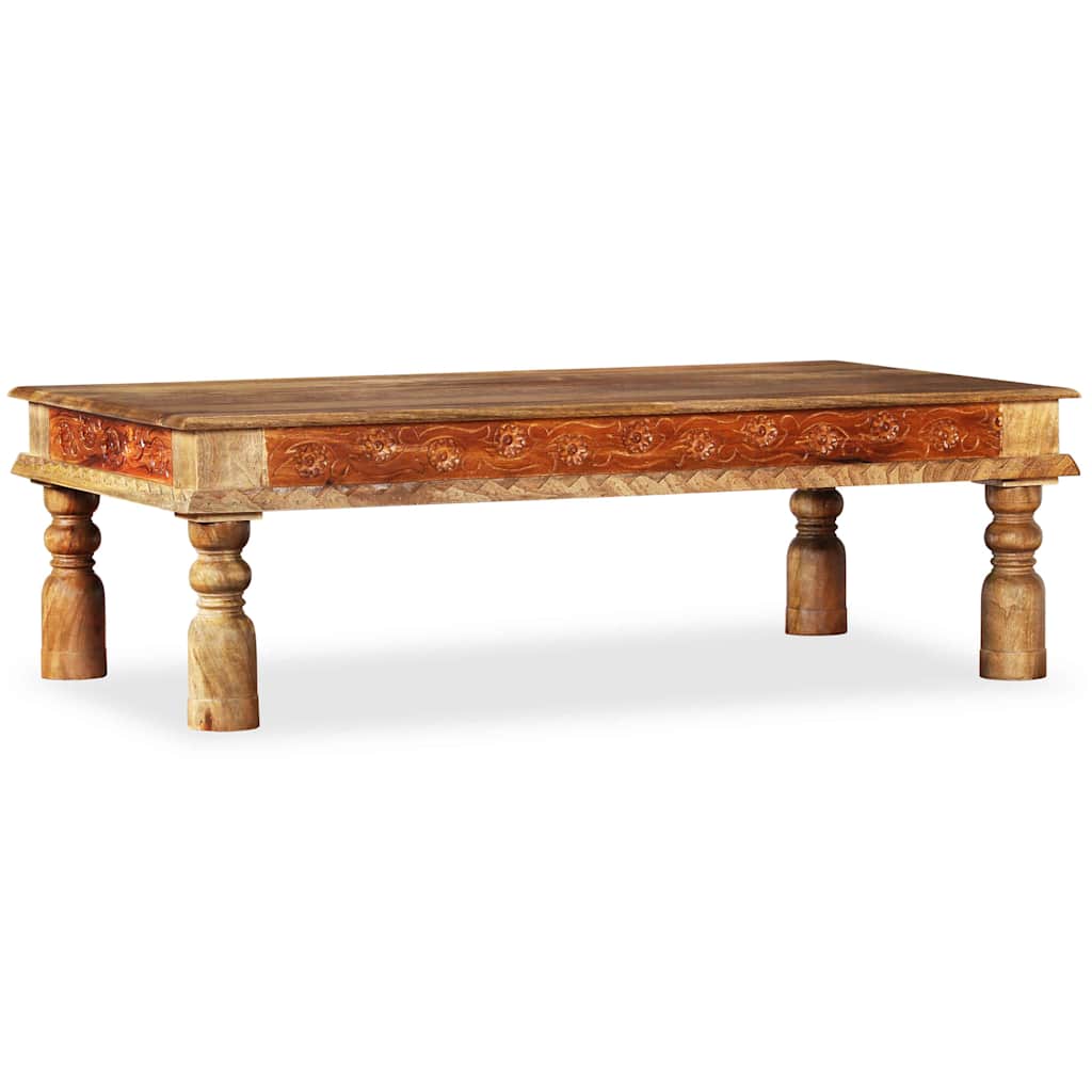 vidaXL Stolik kawowy z litego drewna akacjowego i mango, 110x60x38 cm