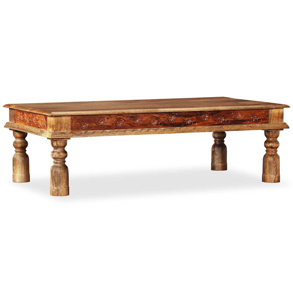 vidaXL Stolik kawowy z litego drewna akacjowego i mango, 110x60x38 cm
