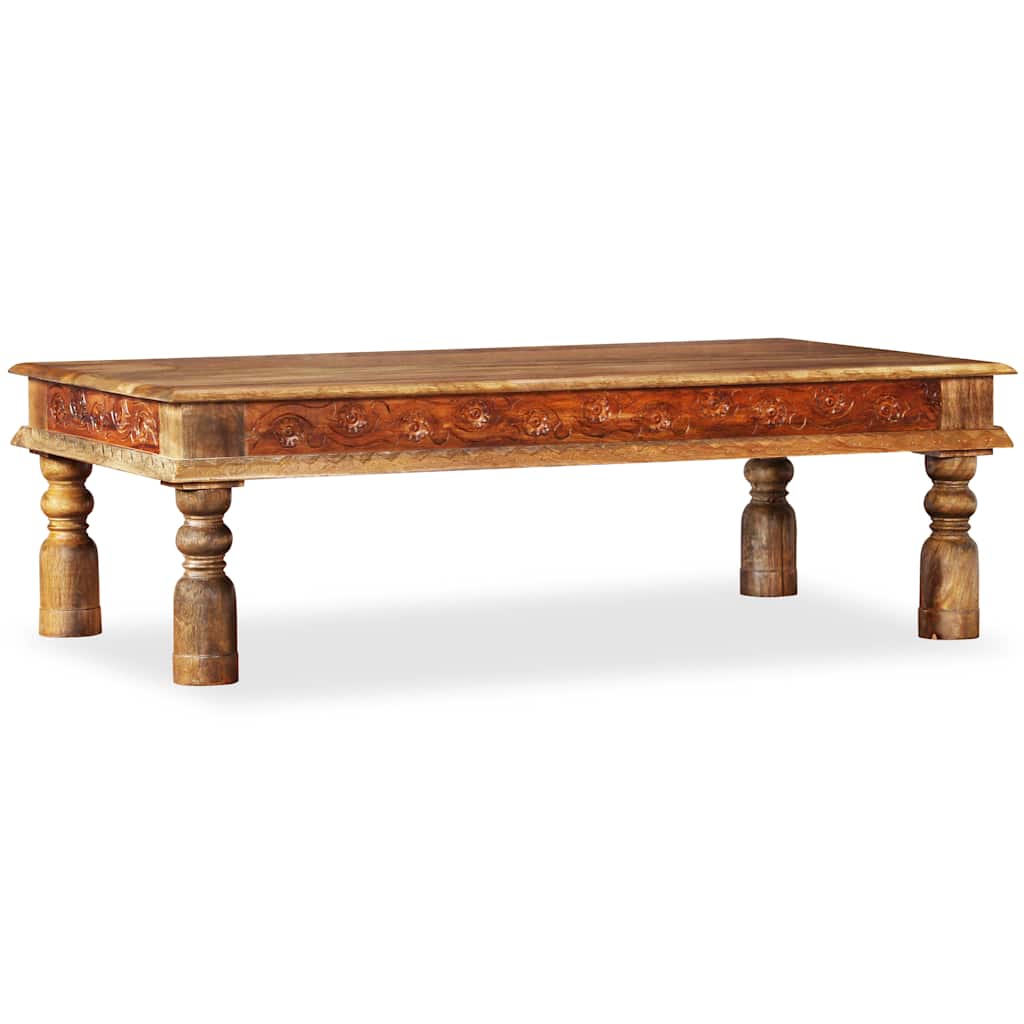 vidaXL Stolik kawowy z litego drewna akacjowego i mango, 110x60x38 cm