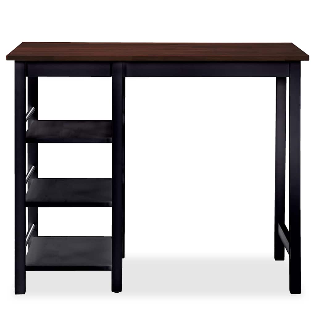 vidaXL Zestaw barowy, 3 szt., MDF, czarny