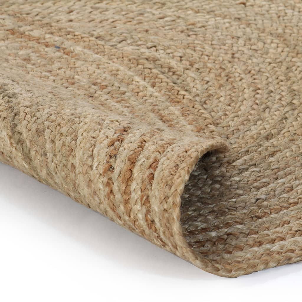 vidaXL Dywan pleciony z juty, 120 cm, okrągły