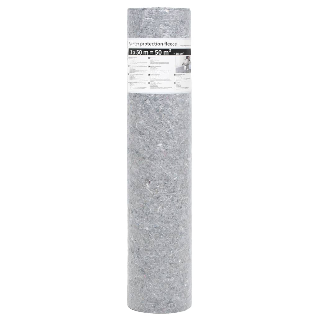 vidaXL Filcowe maty malarskie, 2 szt., 50 m, 280 g/m², szare